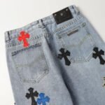 Jeans Chrome Hearts Multicolor Cross Patch - Image 4