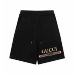 Shorts Gucci Black Logo Print