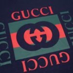 Gucci T-shirt GG Logo Print Navy - Image 4