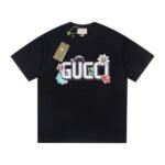 Gucci Graphic T-shirt with Cartoon Black Logo
