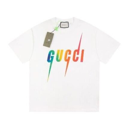 T-shirt Gucci Rainbow Logo White