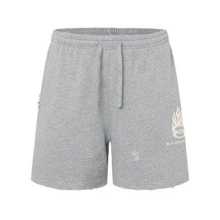 IMG6799 Shorts Balenciaga Logo Grey - Image 1