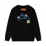 Sweatshirt Louis Vuitton Colorful Logo Black - Image 2