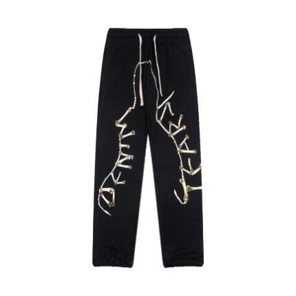 Pants Denim Tears Wishbone Skeleton Print Black