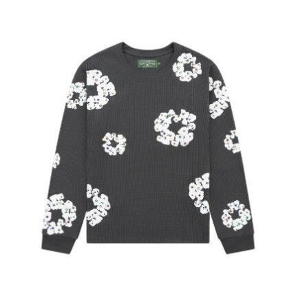 Denim Tears Rhinestone Cotton Wreath Thermal Vintage Black