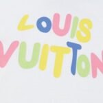 T-Shirt Louis Vuitton LV Multicolor Logo White - Image 4
