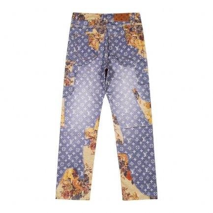 IMG6948 Louis Vuitton LV Floral Monogram Jeans - Image 1