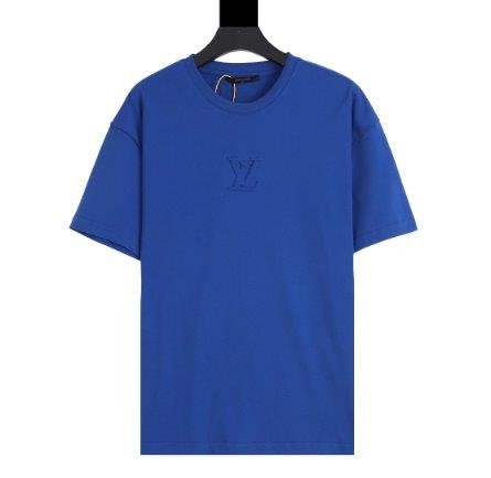 IMG7020 T-shirt Louis Vuitton LV Blue Embroidered Logo - Image 1