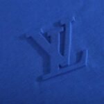 T-shirt Louis Vuitton LV Blue Embroidered Logo - Image 3