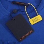 T-shirt Louis Vuitton LV Blue Embroidered Logo - Image 4