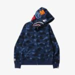 Jacket BAPE Camo Shark Hoodie Blue