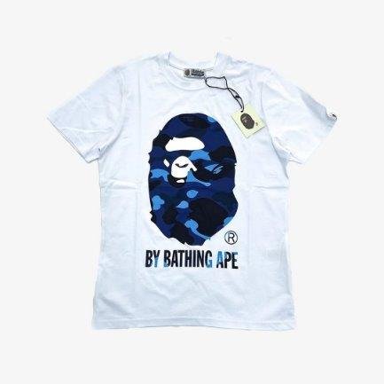 IMG7044 T-Shirt BAPE by Bathing Ape White/Blue - Image 1