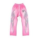 Hellstar Flame Sweatpants Pink/Silver