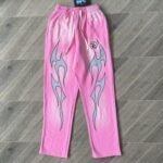 Hellstar Flame Sweatpants Pink/Silver - Image 2