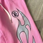 Hellstar Flame Sweatpants Pink/Silver - Image 4