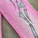 Hellstar Flame Sweatpants Pink/Silver - Image 5