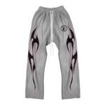 Hellstar Grey Future Flame Sweatpants