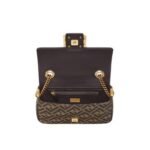 Bag Fendi Baguette Chain Midi In Tessuto Jacquard FF Marrone - Image 3