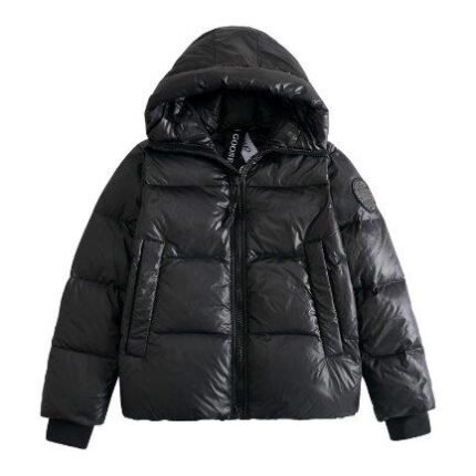 Jacket Puffer Canada Goose Black with Hood