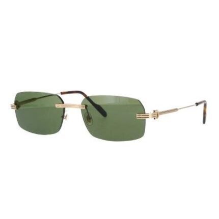 Sunglasses Cartier Gold Frame Green Lenses