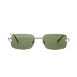 Sunglasses Cartier Gold Frame Green Lenses - Image 5