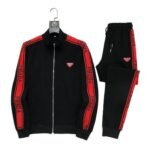 Tracksuit Prada White and Black Red Stripe