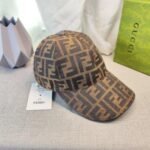 Cap Fendi Brown Monogram Adjustable - Image 6