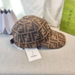 Cap Fendi Brown Monogram Adjustable - Image 7