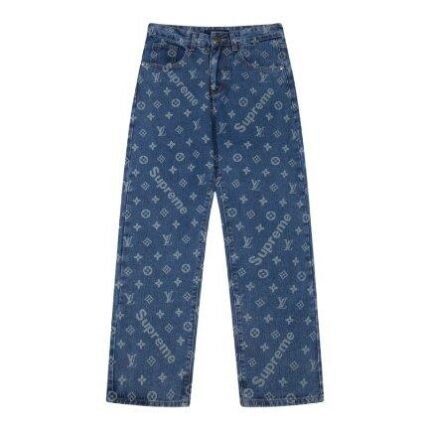 Pants Louis Vuitton x Supreme Monogram Denim