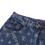 Pants Louis Vuitton x Supreme Monogram Denim - Image 4
