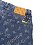 Pants Louis Vuitton x Supreme Monogram Denim - Image 6