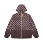 Jacket Gucci Monogram Hooded Brown