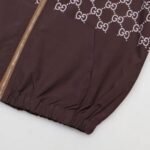 Jacket Gucci Monogram Hooded Brown - Image 5