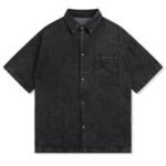 Shirt Prada Black Denim Button-Up Logo