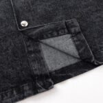 Shirt Prada Black Denim Button-Up Logo - Image 5