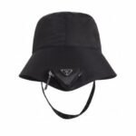 Bucket Hat Prada Black Nylon Pouch Strap