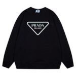 Sweatshirt Prada Milano Triangle Logo Black