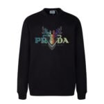 Sweatshirt Prada Deer Embroidery Black