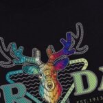 Sweatshirt Prada Deer Embroidery Black - Image 4