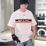 T-shirt Prada Stripe Logo White - Image 6