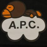 T-shirt BAPE Baby Milo Banana Ape Head Black - Image 4