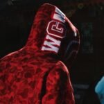 Hoodie BAPE Shark Camo Red - Image 8