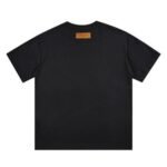 T-shirt Louis Vuitton Blue Graffiti Black Logo - Image 2