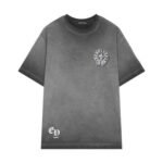 T-shirt Chrome Hearts Distressed Horseshoe Grey Logo