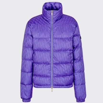 Purple Dior Oblique Puffer Jacket