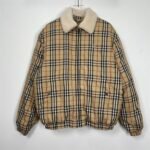 Jacket Burberry x Supreme Plaid Shearling Collar - Image 4