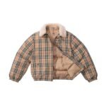 Jacket Burberry x Supreme Plaid Shearling Collar - Image 3