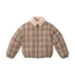 Jacket Burberry x Supreme Plaid Shearling Collar