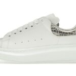 Oversized bianco argento coccodrillo