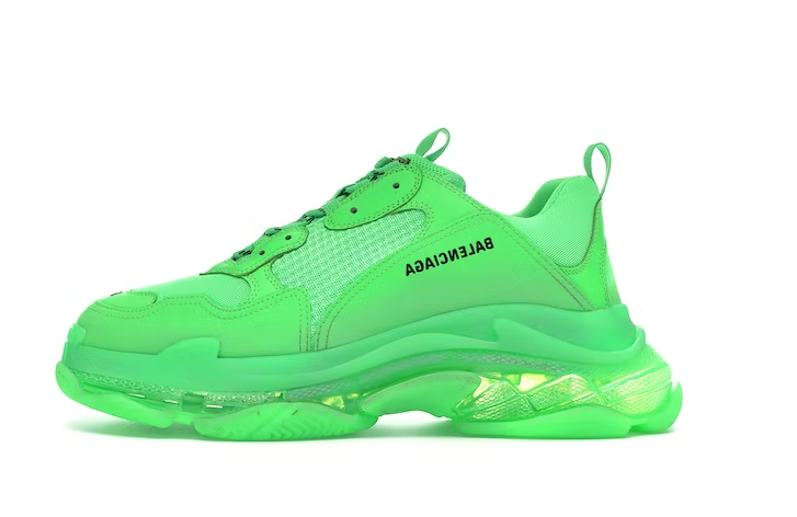 2-14 Triple S Neon Green Clear Sole - Image 1